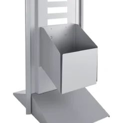 Abfallbehälter Für Modulare Hygienestation Basic, B 210 X T 190 X H 200 Mm, Stahl, Weißaluminium RAL 9006
