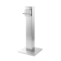 Desinfektionsmittelsäule, Für Flaschen Bis 500 Ml, Armhebel, Abschließbar, B 400 X T 400 X H 1020 Mm, Edelstahl