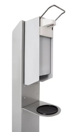 Desinfektionsmittelspender, Mit Bedienbügel & Tropfschale, Bis 1000 Ml, Inkl. Leerflasche, Edelstahl, B 350 T 350 X H 1220 Mm -Geschäft Für Reinigungs- Und Hygieneprodukte desinfektionsmittelspender mit bedienbuegel tropfschale bis 1000 ml inkl leerflasche edelstahl b 350 t 350 x h 1220 mm img WS 453438 A