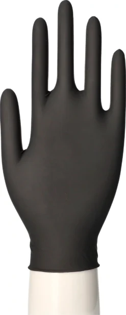 Einmalhandschuhe WORK-INN, Für Links & Rechts, Puderfrei, Nicht Steril, Lebensmittelgeeignet, Größe S, Naturlatex, Schwarz, 100 Stück