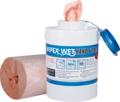 Feuchttuchspender Starterset WIPEX Hand And Tool, Wiederbefüllbar, Spender, Rolle Mit 120 Tüchern, Reiniger 1000 Ml