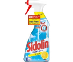 Glasreiniger Sidolin Zitrus, Transparent, 10 Sprühflaschen Mit Jeweils 500 Ml