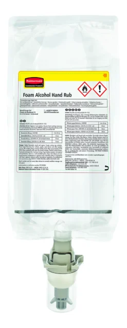 Handdesinfektionsmittel Rubbermaid Alcohol Plus, 1000 Ml, Mit Pumpe, Für Rubbermaid AutoFoam, 4 Stück