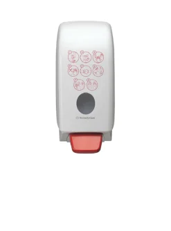 Kimberly-Clark® Aquarius Handdesinfektionsmittelspender 7124, Mit Tropfschale, L 235 X B 116 X H 114 Mm, 1 Liter, Kunststoff, Weiß