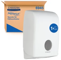 Kimberly-Clark® Aquarius Papierhandtuchspender 6945, L 150 X B 100 X H 132 Mm, Kunststoff, Weiß