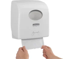 Kimberly-Clark® Aquarius Rollenhandtuchspender Slimroll 7955, Für Stark Frequentierte Bereiche, Weiß -Geschäft Für Reinigungs- Und Hygieneprodukte kimberly clark aquarius rollenhandtuchspender slimroll 7955 fuer stark frequentierte bereiche weiss img SI 136251 D cut