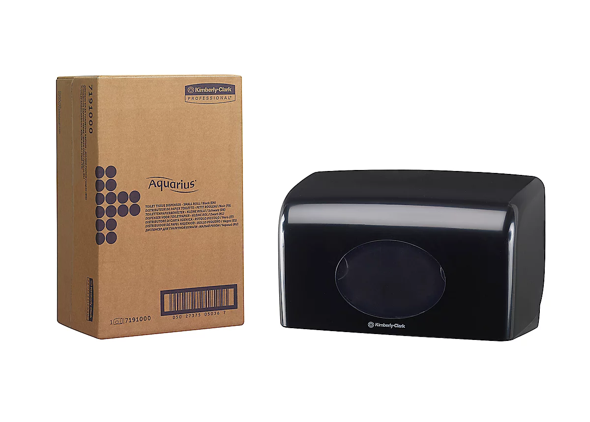 Kimberly-Clark® Aquarius Toilettenpapierspender 7191, für Kleinrollen, manuelle Entnahme, L 180 x B 298 x H 128 mm, Kunststoff, schwarz Kimberly-Clark® Aquarius Toilettenpapierspender 7191, Für Kleinrollen, Manuelle Entnahme, L 180 X B 298 X H 128 Mm, Kunststoff, Schwarz -Geschäft Für Reinigungs- Und Hygieneprodukte kimberly clark aquarius toilettenpapierspender 7191 fuer kleinrollen manuelle entnahme l 180 x b 298 x h 128 mm kunststoff schwarz img WS 157827 B