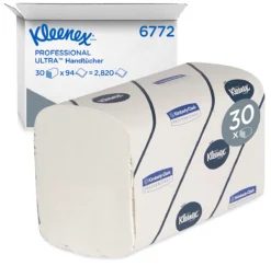 Kleenex® Handtücher Ultra 6772, 2-lagig, Interfold-Faltung, 30 Päckchen á 94 Tücher, Weiß