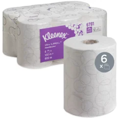 Kleenex® Rollenpapiertücher Ultra Slimroll 6781, 2-lagig, 6 Rollen á 100 M, Weiß -Geschäft Für Reinigungs- Und Hygieneprodukte kleenex rollenpapiertuecher ultra slimroll 6781 2 lagig 6 rollen a 100 m weiss img WS 157991 A