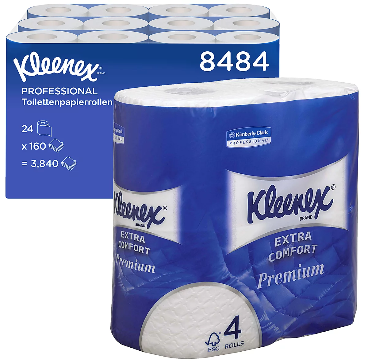 Kleenex® Toilettenpapier 8484, 4-lagig, 6 Päckchen á 4 Rollen, 160 Blatt/Rolle, weiß Kleenex® Toilettenpapier 8484, 4-lagig, 6 Päckchen á 4 Rollen, 160 Blatt/Rolle, Weiß -Geschäft Für Reinigungs- Und Hygieneprodukte kleenex toilettenpapier 8484 4 lagig 6 paeckchen a 4 rollen 160 blatt rolle weiss img WS 157992 A