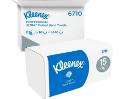Kleenex® Ultra™ Papierhandtücher 6710, 3-lagig, Weiß, 31,8 X 21,5 Cm, Interfold-Faltung, 15 Packungen á 96 Tücher -Geschäft Für Reinigungs- Und Hygieneprodukte kleenex ultra papierhandtuecher 6710 3 lagig weiss 31 8 x 21 5 cm interfold faltung 15 packungen a 96 tuecher img SI 133749 A cut A8