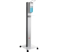 Mobile Hygienestation Manuflex Proficlean M, Modular, B 400 X T 400 X H 1295 Mm, Stahl, Lichtgrau RAL 7035