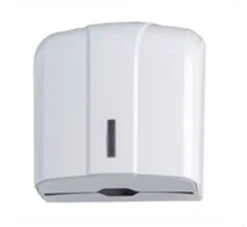 Papierhandtuchspender Wave, Wandmontage, Für Bis Zu 300 Blatt, Mit Sichtfenster, Abschließbar, B 270 X T 130 X H 270 Mm, ABS-Kunststoff, Weiß -grau