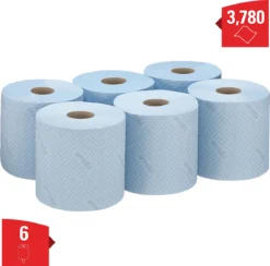 Papierwischtücher WypAll® L10, Für Lebensmittel Und Hygiene, 6 X 630 Tücher, Blau -Geschäft Für Reinigungs- Und Hygieneprodukte papierwischtuecher wypall l10 fuer lebensmittel und hygiene 6 x 630 tuecher blau img SI 128717 F cut