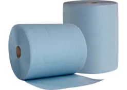 Putzpapier BASIC-LINE, 3-lagig, Volumengeprägt & Zwischenblattverleimt, Tuchgröße Ca. 380 X 360 Mm, Blau, 2 Rollen Mit Jeweils 500 Tüchern