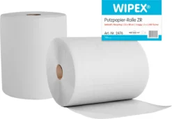 Putzpapier WIPEX®-ZR, 2-lagig, Tuchgröße Ca. 220 X 360 Mm, Zellstoff & Recyclingrohstoff, Weiß, 2 Rollen Mit Jeweils 1500 Tüchern