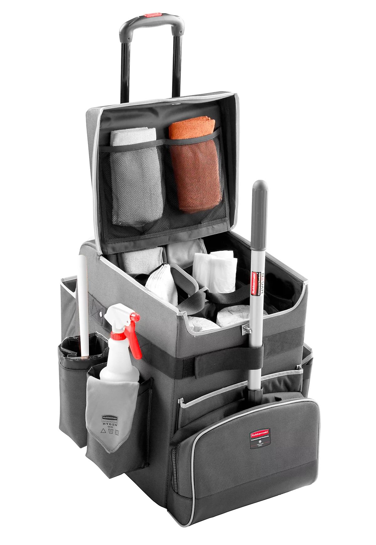 Reinigungswagen Rubbermaid® Quick Cart Medium, Außentaschen, Reißverschlusstasche & Innenfächer, Teleskopgriff, bis 18 kg, wasser-/ölresistent, Teflon® Reinigungswagen Rubbermaid® Quick Cart Medium, Außentaschen, Reißverschlusstasche & Innenfächer, Teleskopgriff, Bis 18 Kg, Wasser-/ölresistent, Teflon® -Geschäft Für Reinigungs- Und Hygieneprodukte reinigungswagen rubbermaid quick cart medium aussentaschen reissverschlusstasche innenfaecher teleskopgriff bis 18 kg wasser oelresistent teflon img WS 133355 A