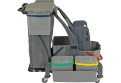 Reinigungswagen Sprintus CombiX PRO XL, 6 Eimer/67 L Insg, Müllsackhalterung, Wanne, Für Innen, Grau -Geschäft Für Reinigungs- Und Hygieneprodukte reinigungswagen sprintus combix pro xl 6 eimer 67 l insg muellsackhalterung wanne fuer innen grau img SI 138278 C cut