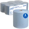 Scott® Rollenpapiertücher 6668, Reißfest, 1-lagig, 6 Rollen á 304 M, Blau