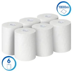 Scott® Rollenpapiertücher Control 6626, Extrastark, 1-lagig, 6 Rollen á 300 M, Weiß