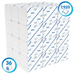 Scott® Toilettenpapier Control 8509, 2-lagig, Einzelblätter, 36 Päckchen á 220 Blatt, Weiß