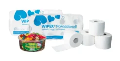 Sparset Toilettenpapier WIPEX Pofessional + 1 Kg Haribo Phantasia, 144 Rollen, 3-lagig, Hochweiß