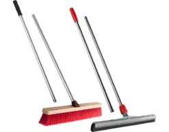 Sparset Wasserschieber Und Straßenbesen, Schieber 550 Mm Breit, Besen 500 Mm Breit