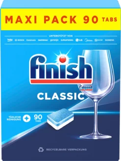Spültabs Finish Classic Maxi Pack, 90 Tabs, Aktiv-Einweichstoffe