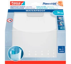 Tesa Powerstrips Wave Korb Groß, Für Feuchträume, Belastbar Bis 3 Kg, 1 Stück