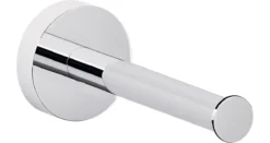 Toilettenpapier-Ersatzrollenhalter Tesa® SMOOZ, Verchromt, Rundes Design, Ohne Bohren, Inkl. Klebelösung, B 50 X T 125 X H 50 Mm