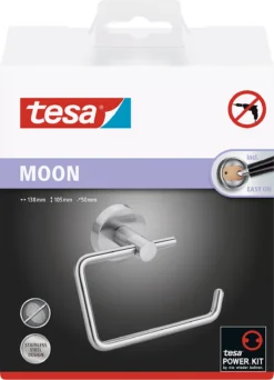 Toilettenpapierhalter Tesa Moon, Befestigung Ohne Bohren, Inkl. Klebelösung, Ablösbar, Edelstahloptik -Geschäft Für Reinigungs- Und Hygieneprodukte toilettenpapierhalter tesa moon befestigung ohne bohren inkl klebeloesung abloesbar edelstahloptik img SI 659324 D cut