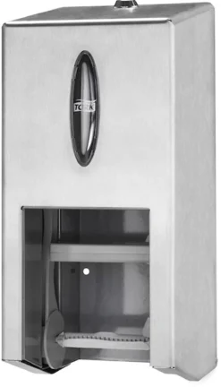 Tork® Doppelrollenspender 472019, Für Hülsenloses Midi Toilettenpapier, B 325 X T 149 X H 143 Mm, Metall, Grau