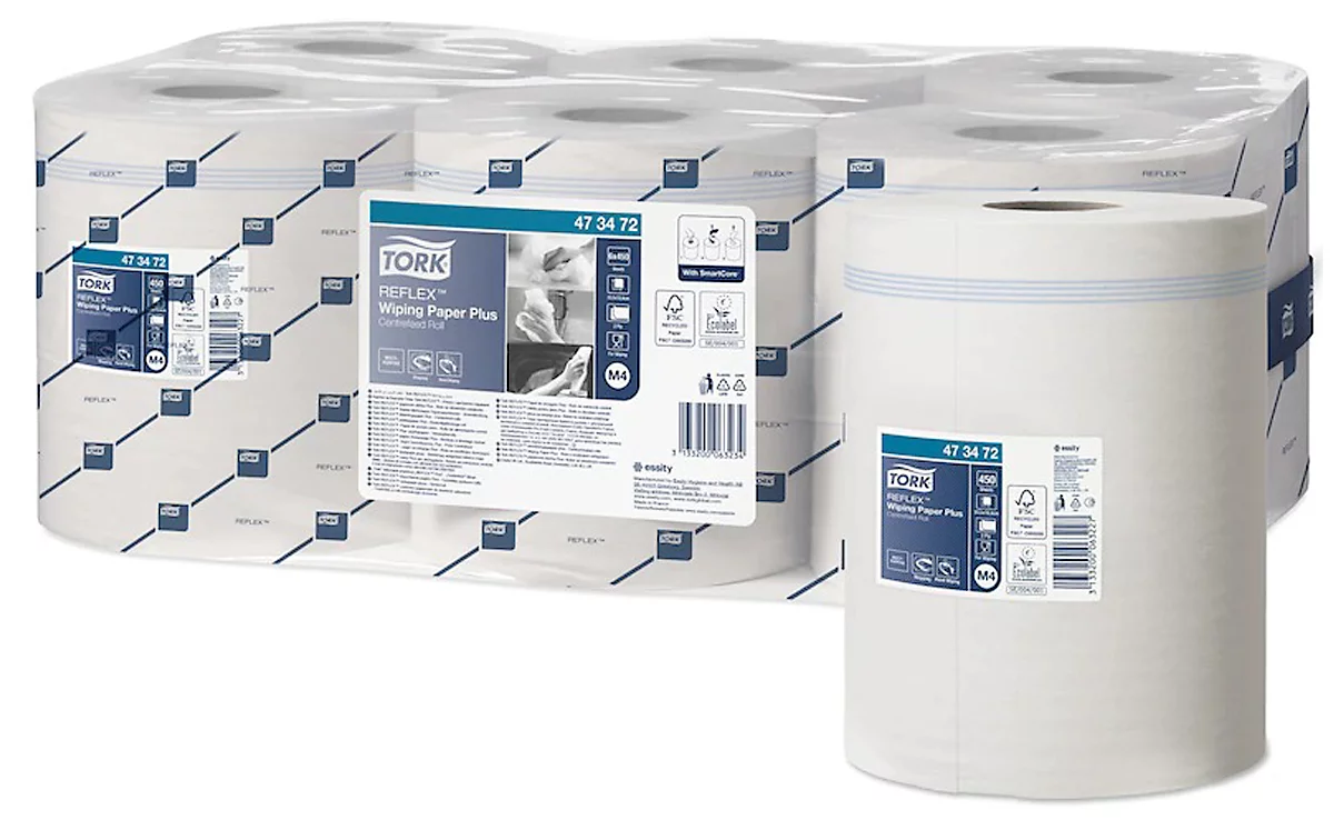 Tork® Mehrzweck-Papierwischtücher Reflex 473472, 2-lagig, Innenabrollung M4, L 150 m x B 194 mm, Ø 185 mm, 6 Rollen á 150,8 m, weiß Tork® Mehrzweck-Papierwischtücher Reflex 473472, 2-lagig, Innenabrollung M4, L 150 M X B 194 Mm, Ø 185 Mm, 6 Rollen á 150,8 M, Weiß -Geschäft Für Reinigungs- Und Hygieneprodukte tork mehrzweck papierwischtuecher reflex 473472 2 lagig innenabrollung m4 l 150 m x b 194 mm 185 mm 6 rollen a 150 8 m weiss img WS 157857 B