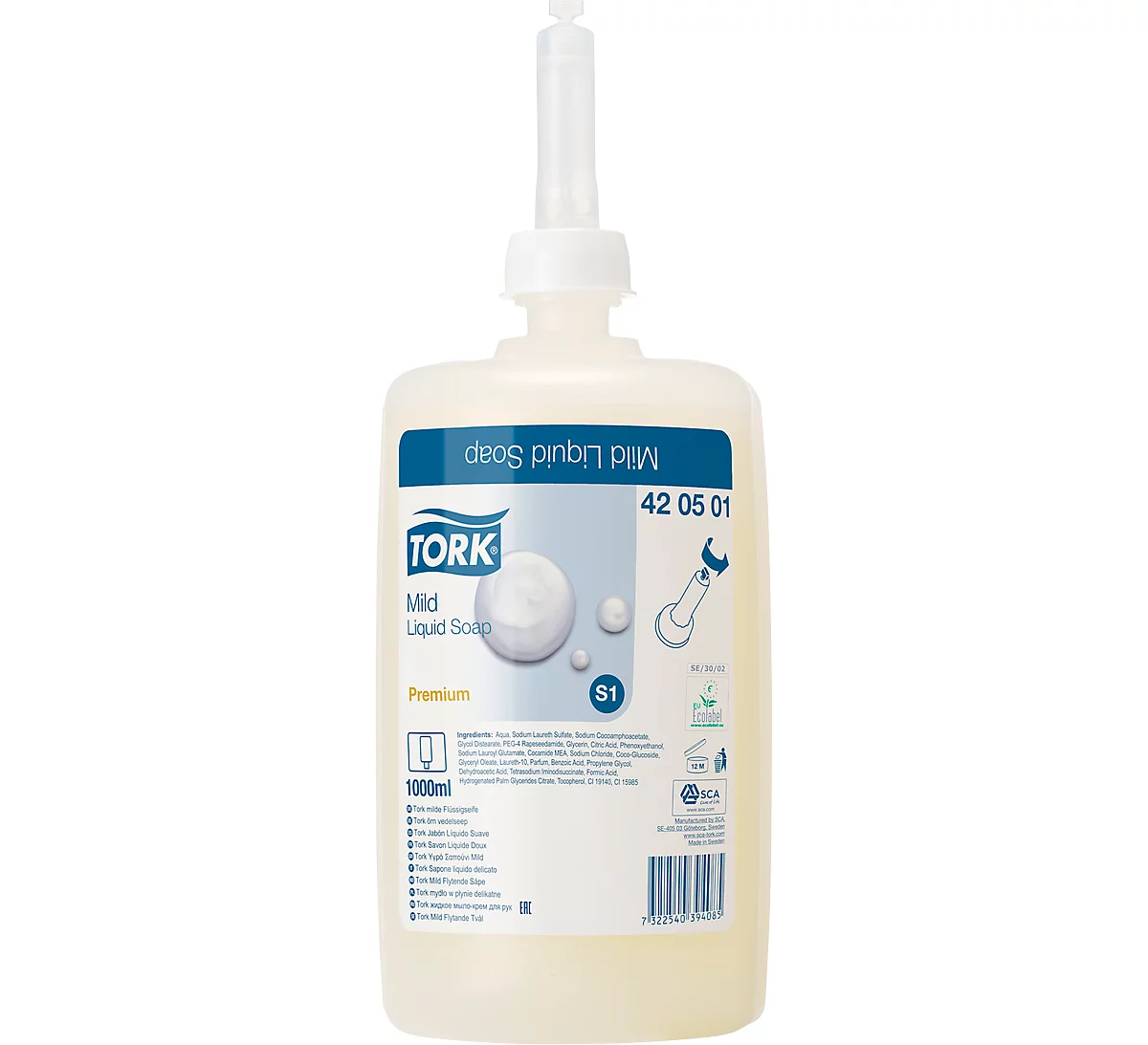 Tork® Premium Flüssigseife 420501, Allzweckseife, feuchtigkeitsspendend, schonend zur Haut, 6 Flaschen á 1000 ml Tork® Premium Flüssigseife 420501, Allzweckseife, Feuchtigkeitsspendend, Schonend Zur Haut, 6 Flaschen á 1000 Ml -Geschäft Für Reinigungs- Und Hygieneprodukte tork premium fluessigseife 420501 allzweckseife feuchtigkeitsspendend schonend zur haut 6 flaschen a 1000 ml img SI 055274 A cut
