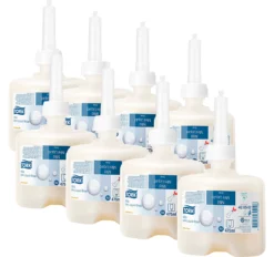 Tork® Premium Flüssigseife Mini 420502, Mild Parfümiert, Feuchtigkeitsspendend, Pflegend, 8 Flaschen á 475 Ml, Perlmuttfarben