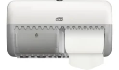 Tork® Toilettenpapierspender 557000, Für Kleinrollen, Abriss-Technik, B 286 X T 153 X H 158 Mm, Kunststoff, Weiß