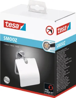 WC-Papierrollenhalter Tesa Smooz, Befestigung Ohne Bohren, Ablösbar, Mit Deckel 2 WC-Papierrollenhalter Tesa Smooz, Befestigung Ohne Bohren, Ablösbar, Mit Deckel -Geschäft Für Reinigungs- Und Hygieneprodukte wc papierrollenhalter tesa smooz befestigung ohne bohren abloesbar mit deckel img SI 659334 C cut