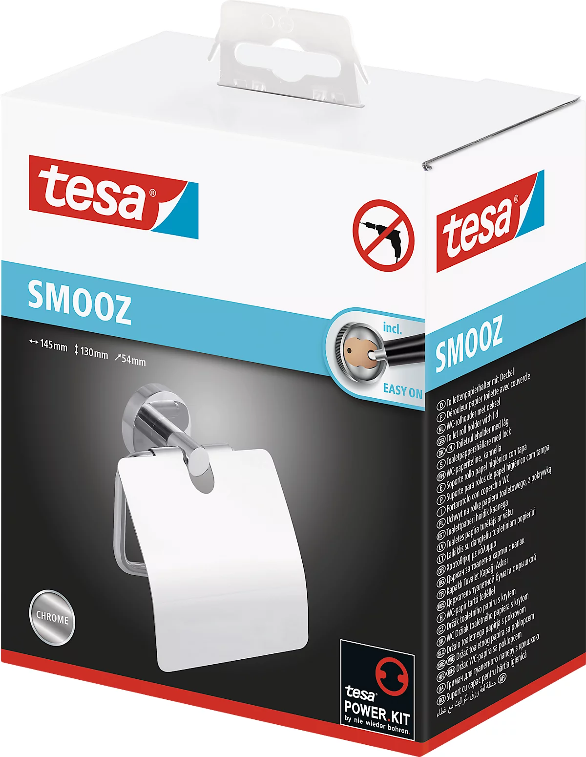 WC-Papierrollenhalter tesa Smooz, Befestigung ohne Bohren, ablösbar, mit Deckel WC-Papierrollenhalter Tesa Smooz, Befestigung Ohne Bohren, Ablösbar, Mit Deckel -Geschäft Für Reinigungs- Und Hygieneprodukte wc papierrollenhalter tesa smooz befestigung ohne bohren abloesbar mit deckel img SI 659334 C cut