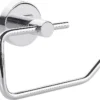 WC-Rollenhalter Tesa® SMOOZ, Ohne Deckel, Verchromt, Ohne Bohren, Inkl. Klebelösung, Starker Halt, B 140 X T 50 X H 100 Mm