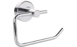 WC-Rollenhalter Tesa® SMOOZ, Ohne Deckel, Verchromt, Ohne Bohren, Inkl. Klebelösung, Starker Halt, B 140 X T 50 X H 100 Mm