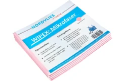 WIPEX Mikrofaser-Wischtuch, Mehrfach Waschbar, Schlierenfreie Reinigung, 50 Stück, Rosa