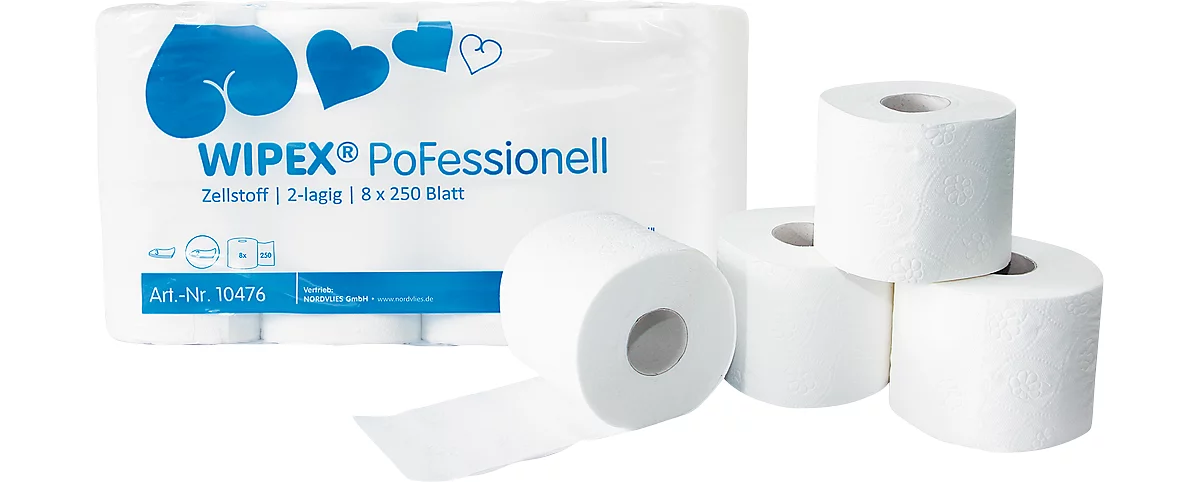 WIPEX Toilettenpapier PoFessional, 250 Blatt pro Rolle, 2-lagig, 64 Rollen WIPEX Toilettenpapier PoFessional, 250 Blatt Pro Rolle, 2-lagig, 64 Rollen -Geschäft Für Reinigungs- Und Hygieneprodukte wipex toilettenpapier pofessional 250 blatt pro rolle 2 lagig 64 rollen img SI 136240 A cut