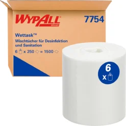 Wischtücher WypAll® Wettask™ Nachfüllrollen, Für Desinfektionsmittelspender, 6 X 250 Tücher, Weiß -Geschäft Für Reinigungs- Und Hygieneprodukte wischtuecher wypall wettask nachfuellrollen fuer desinfektionsmittelspender 6 x 250 tuecher weiss img SI 128728 G cut