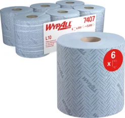 WYPALL* Wischtuch L-10 EXTRA + Zentralentnahme RCS, Aus Airflexmaterial, 2400 Tücher, 1-lagig, Blau
